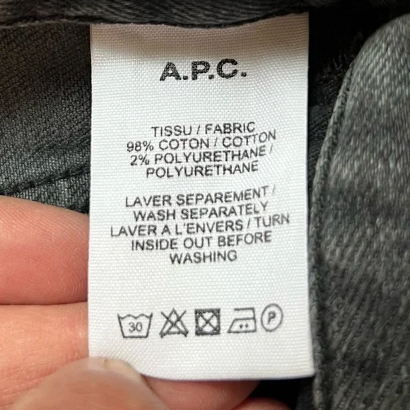 APC Petit Standard Jean Droit Etroit Mens Jeans Size 30 - Picture 4 of 8